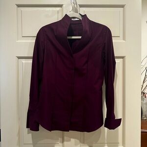 Beautiful Maroon, fitted, non-iron blouse.